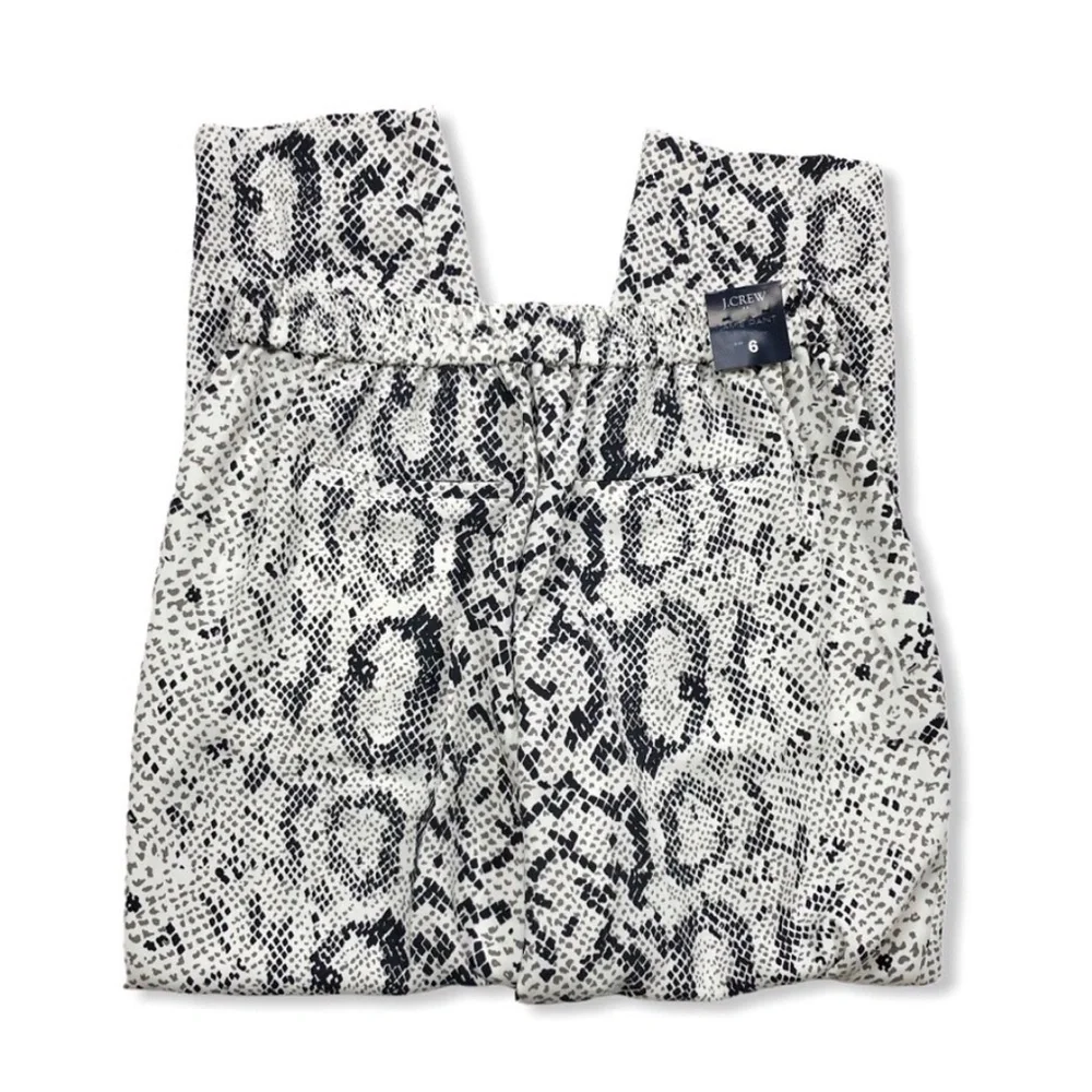 J. Crew Women’s Snakeskin Jaime Pants Pull on size 6 - Picture 5 of 8